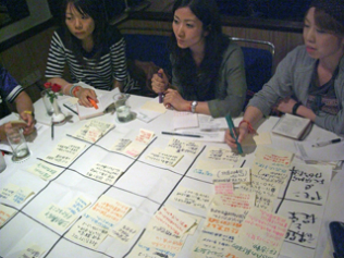 ツアーの気づきをポストイットに書き出し共有