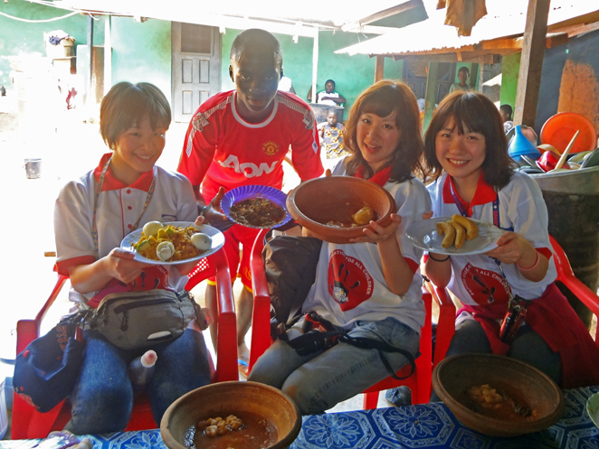 ガーナの手料理をご馳走になりました