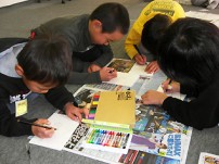 子どもたちに「大切なモノ」、「山元町の好きなところ」などを描いてもらいました