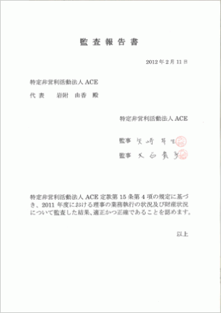 2011年度監査報告書