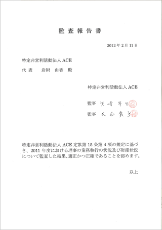 finance2011-7 2010年度監査報告書