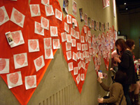 One More Love キャンペーン ライブに来たお客さんにメッセージを貼りだしてもらいました