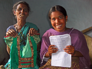 読み書きができるようになったと帳簿を見せてくれました