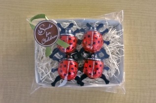しあわせを運ぶ てんとう虫チョコ（4個入りパック）