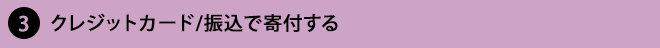 クレジットカード/振込で寄付する