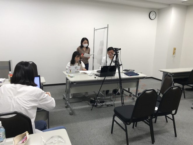 進行の最終確認中