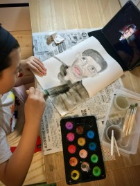 カイラシュさんの似顔絵